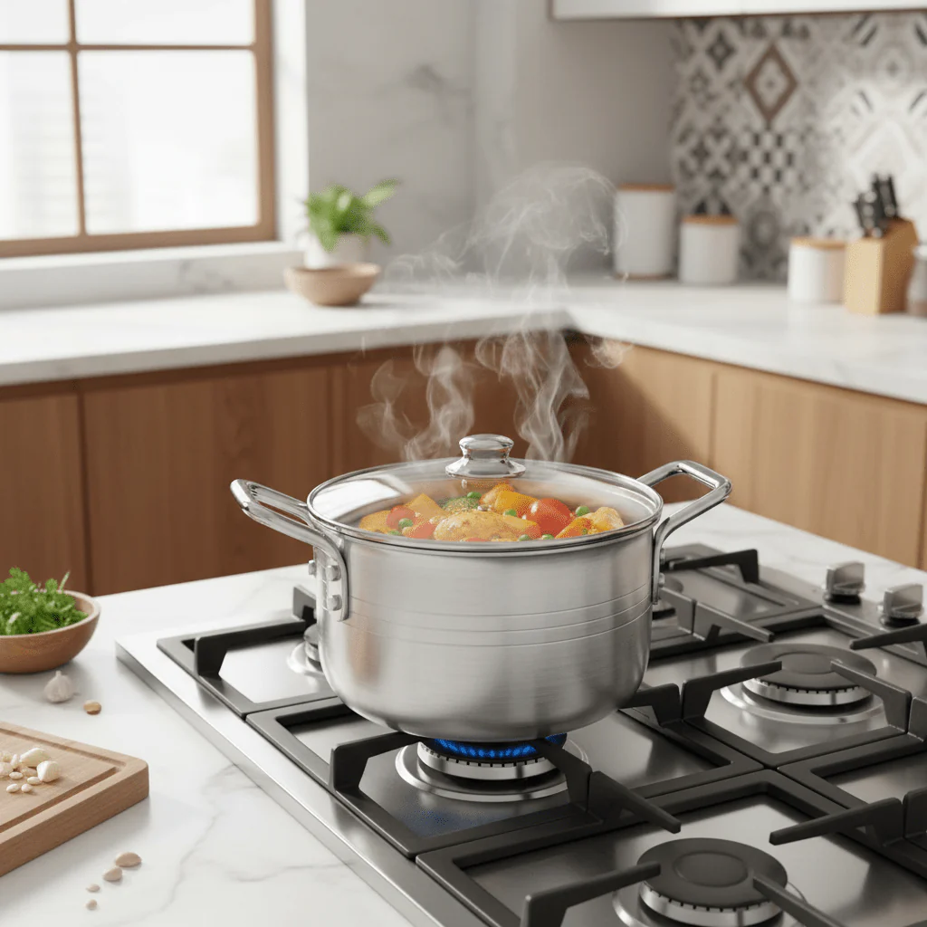 Falcon Aluminium Cooking Pot with Glass Lid No.4, 27cm*12cm - Image 2