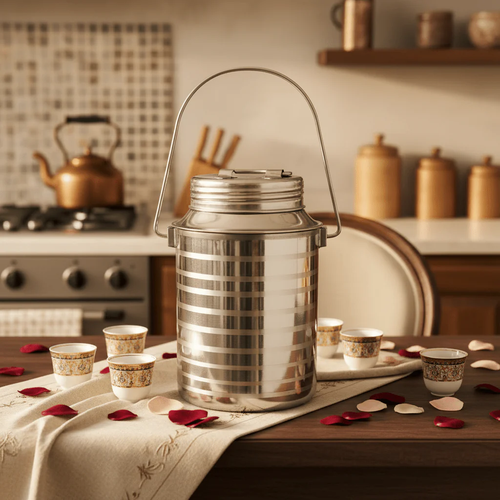 Falcon Heavy-Duty Stainless Steel Milk Can with Screw Lid – 4.5L - Image 2
