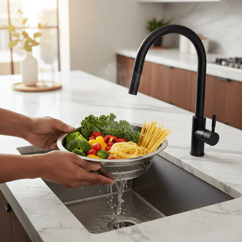 Falcon Stainless Steel Compact Boya Colander – 22cm - Image 2