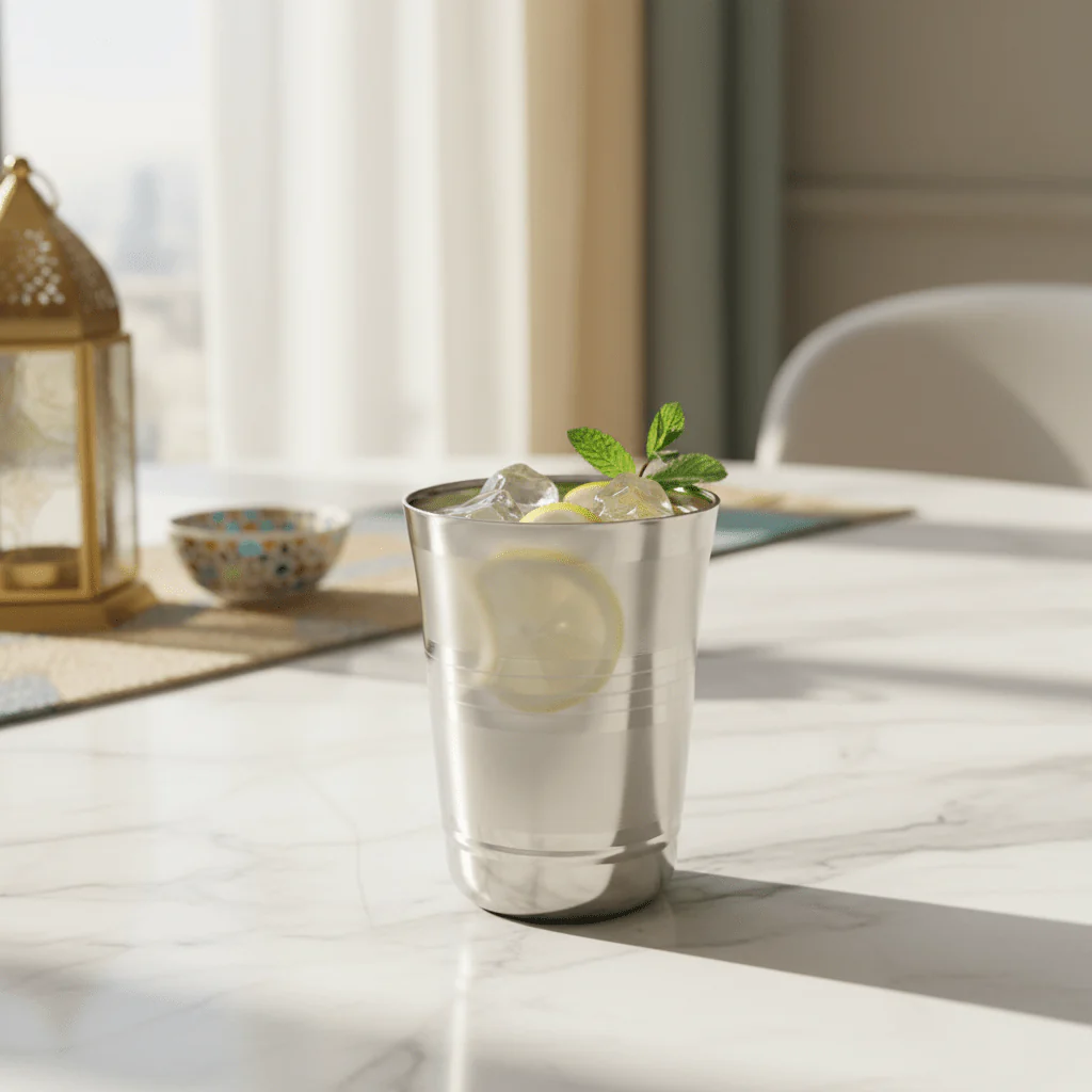 Falcon Stainless Steel Unbreakable Glass, Suitable for Water, Milk, Juice, Tea-300ml - Image 2