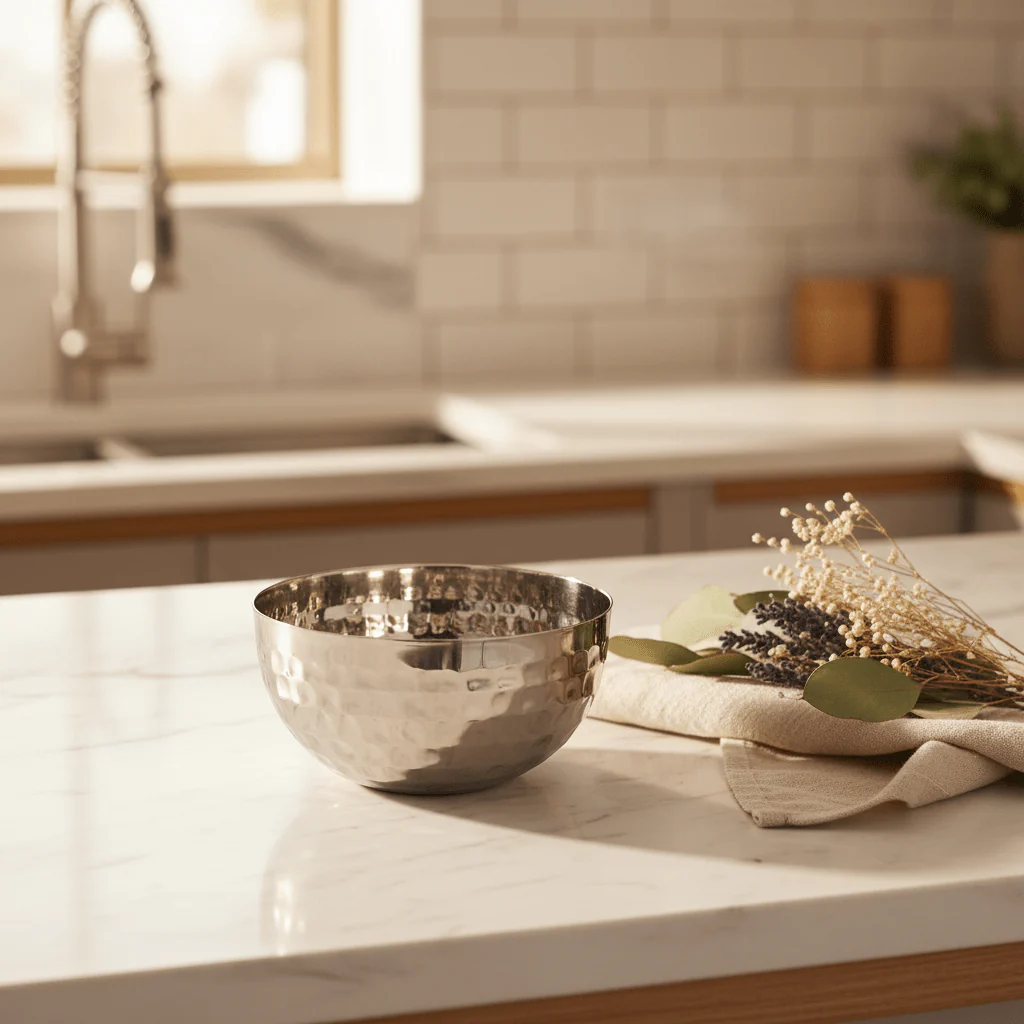 Falcon Stainless Steel Hammered Mini Serving Bowl – 14 cm - Image 2