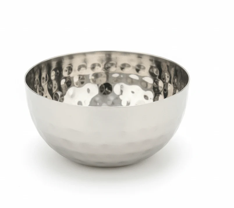 Falcon Stainless Steel Hammered Mini Serving Bowl – 9 cm