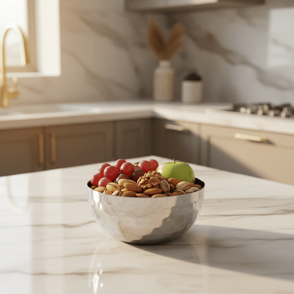 Falcon Stainless Steel Hammered Mini Serving Bowl – 10 cm - Image 2