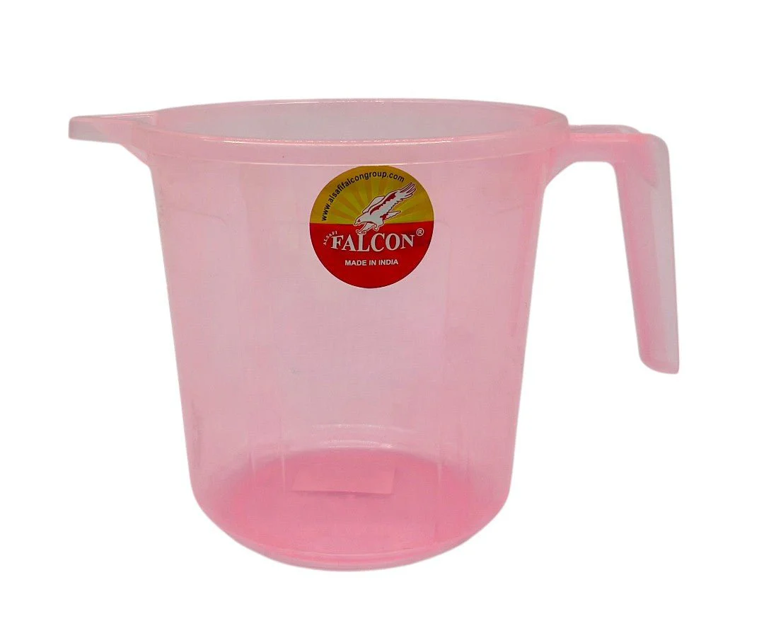 FALCON Transparent Plastic Mug 1000ml, Pink