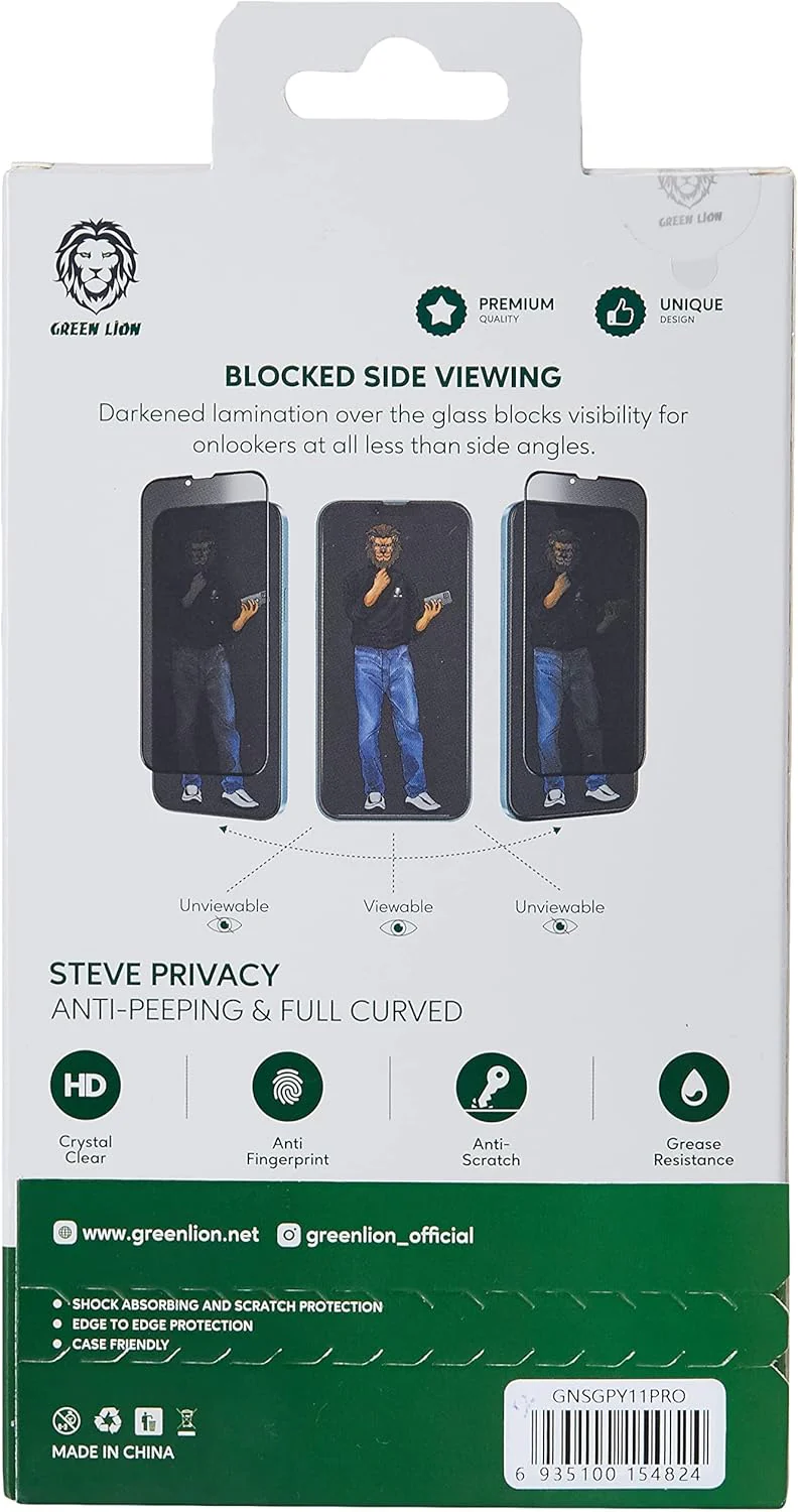 Green Lion 9H Steve Privacy Glass Protector – iPhone X / XS / 11 Pro - Image 6