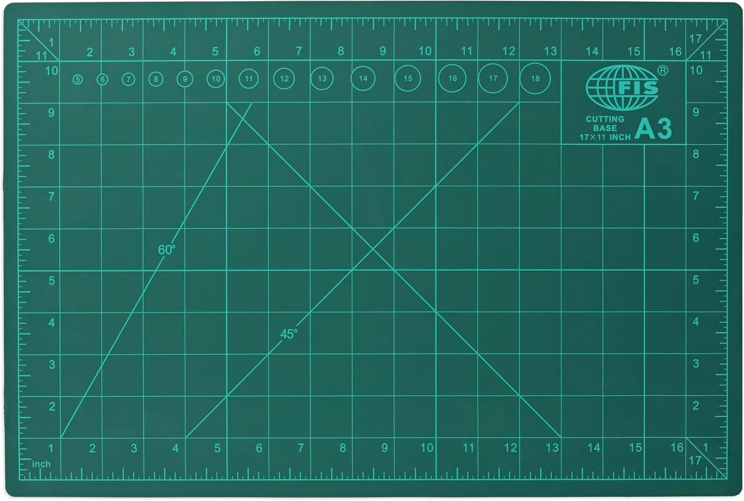FIS Cutting Mat A3 | 45×30 cm | Self-Healing with Grid & Measuring Lines – FSCUA3N - Image 3