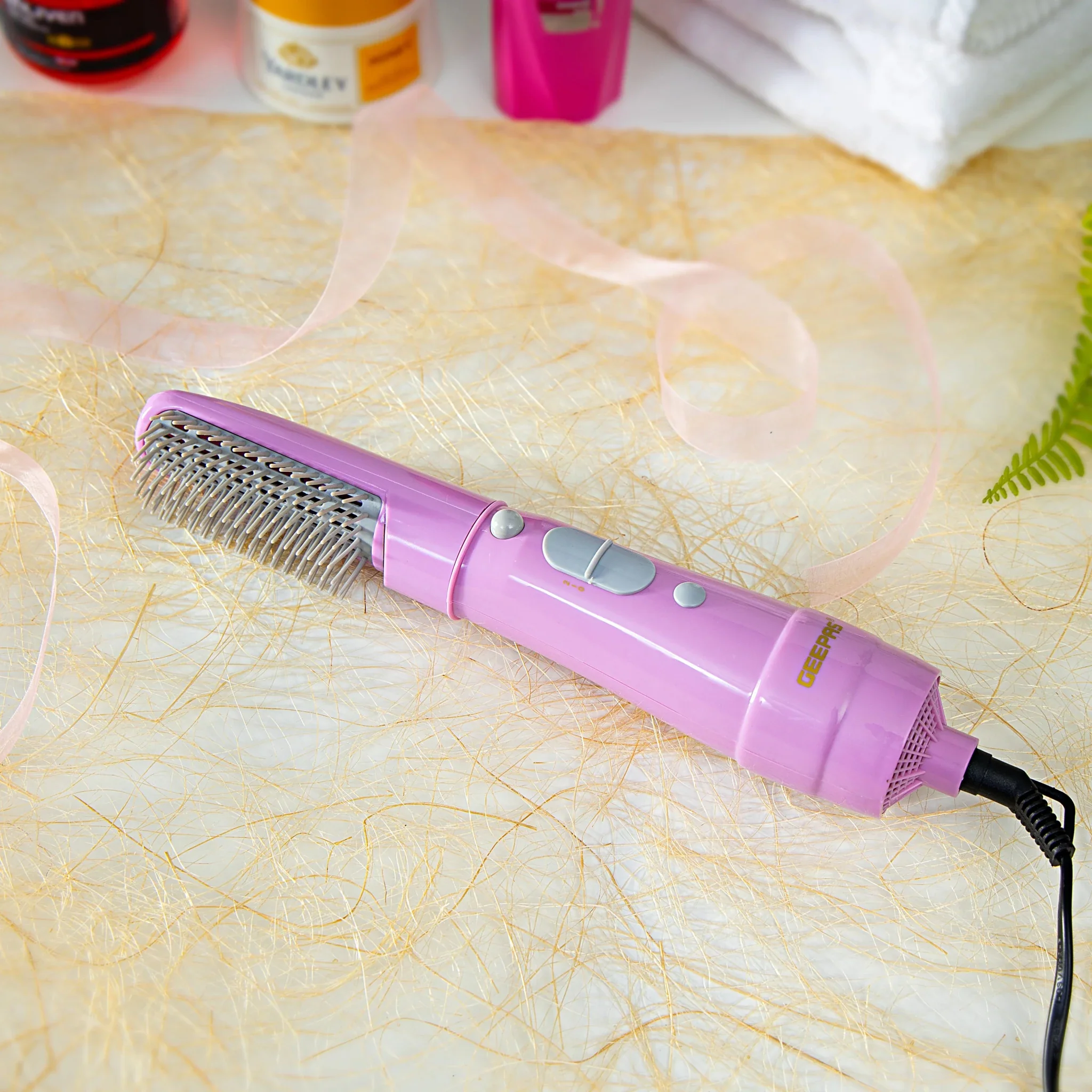 Geepas GH713 Hair Styler | 2-Speed Blow Brush with Safety Cut-Off | 650–750W Powerful Hair Dryer for Smooth Styling| Compact & Travel-Friendly Design - Image 2