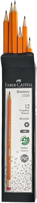 Faber-Castell Bonanza 1320 HB Graphite Pencils with Eraser Tip – Box of 12 - Image 2