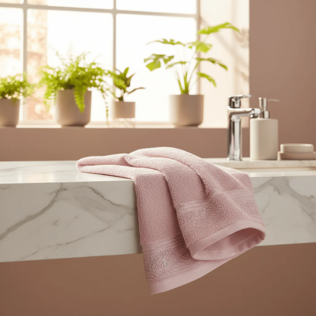 Fieldcrest Cotton Hand Towel – Blush Pink | 41 x 66 cm - Image 2