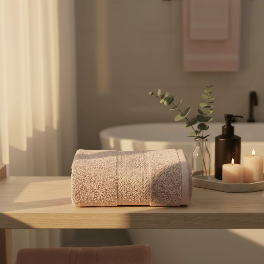 Fieldcrest Cotton Hand Towel – Blush Pink | 41 x 66 cm - Image 3
