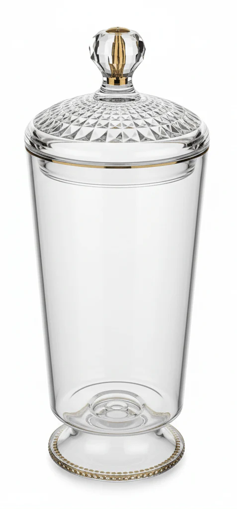 Finili Classic Airtight Acrylic Storage Canister – Transparent Body with Secure Lid for Everyday Kitchen Storage, 800 ml