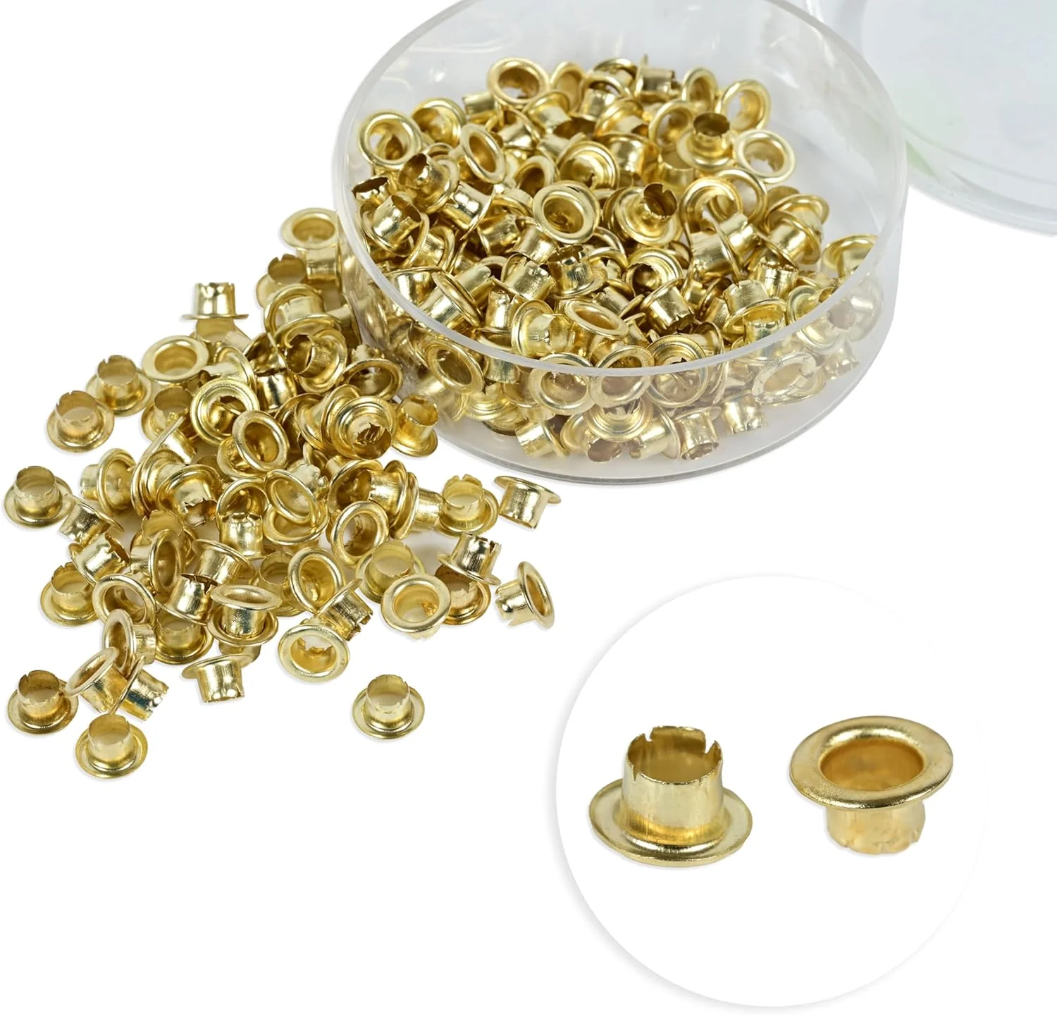 FIS Eyelets Size 4.8Mm Diameter 4.6Mm Length Box Of 250Pcs Gold Color-FSPI9707