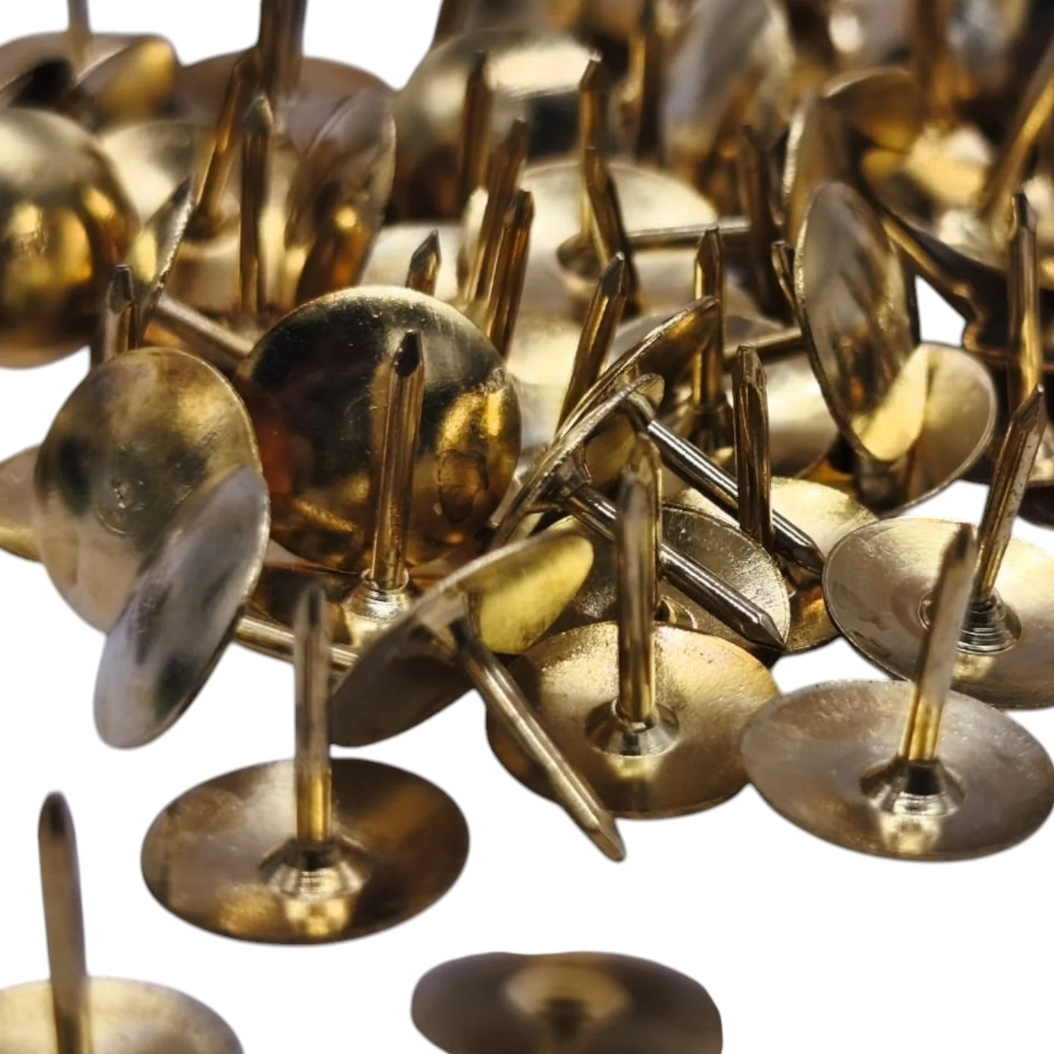 FIS G1 Thumb Tack, Flat Push Pins, Silver Thumb Tacks, 100Pcs, Push Pins, For Picture Photo Hanging, Wall Pins For Board Posters Bulletin Maps-1Cm-Golden Color - Image 3