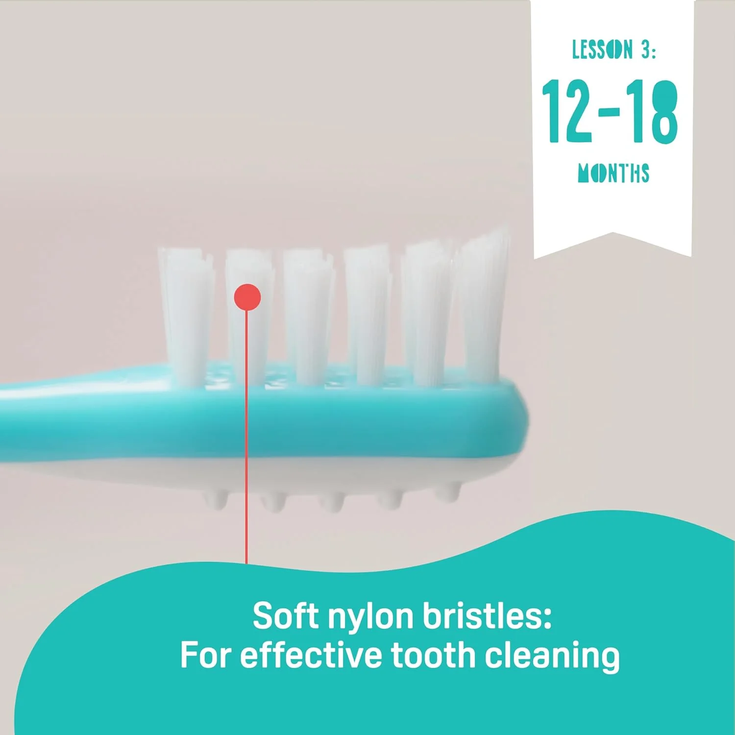 Pigeon Training Tooth Brush Set, Extra Soft Bristles, Soft Grip, Lesson 1, 2, 3, Multi Colour - Image 3