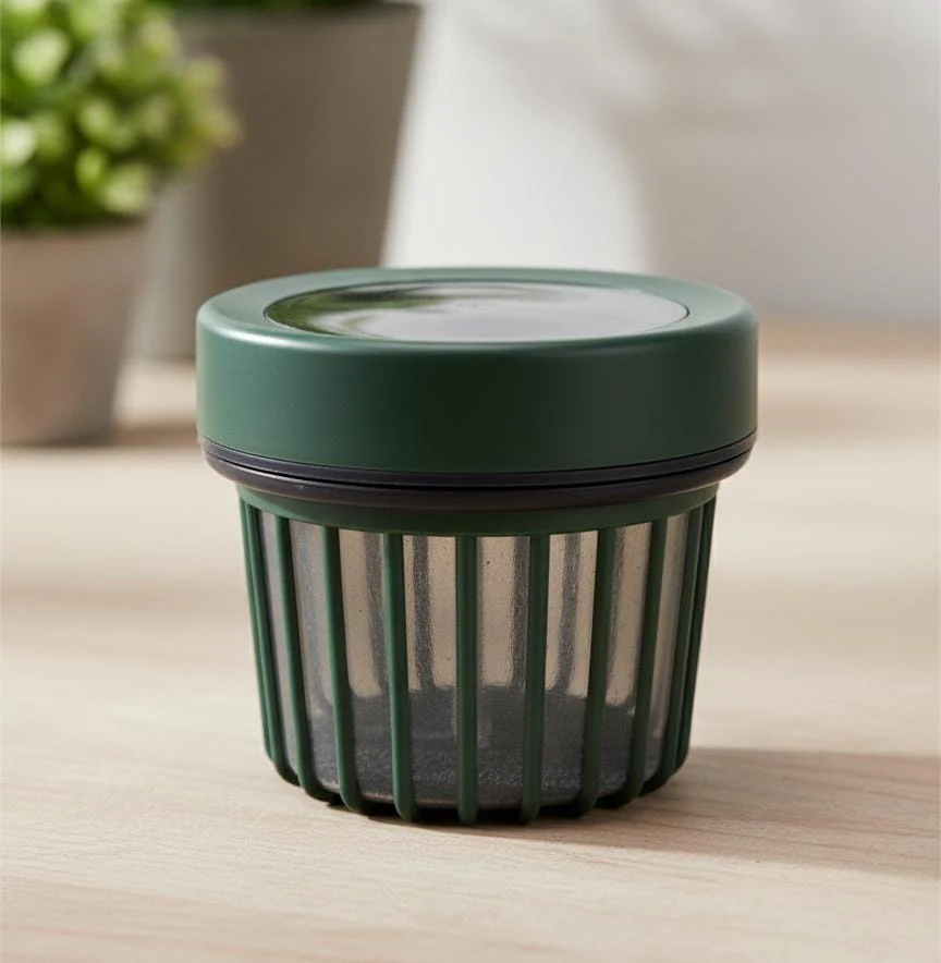 FOLYLIFE 500ml Plastic Storage Container – Small Airtight Box, Dark Green Color for Food & Snacks