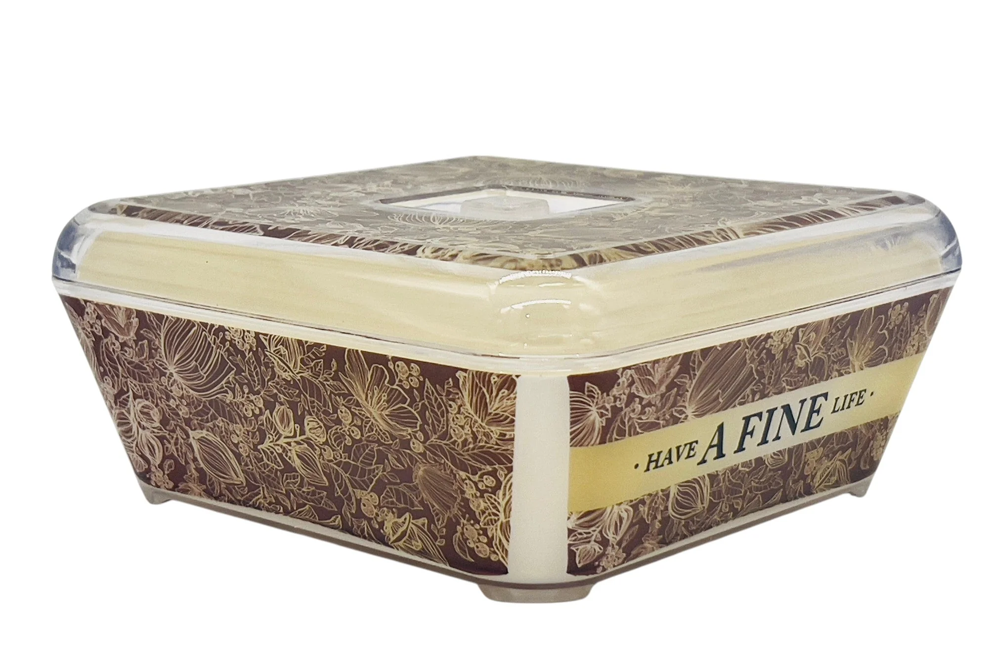 FOODBOWL Multipurpose Food Storage Bowl 850ml, Brown Floral Design-A370