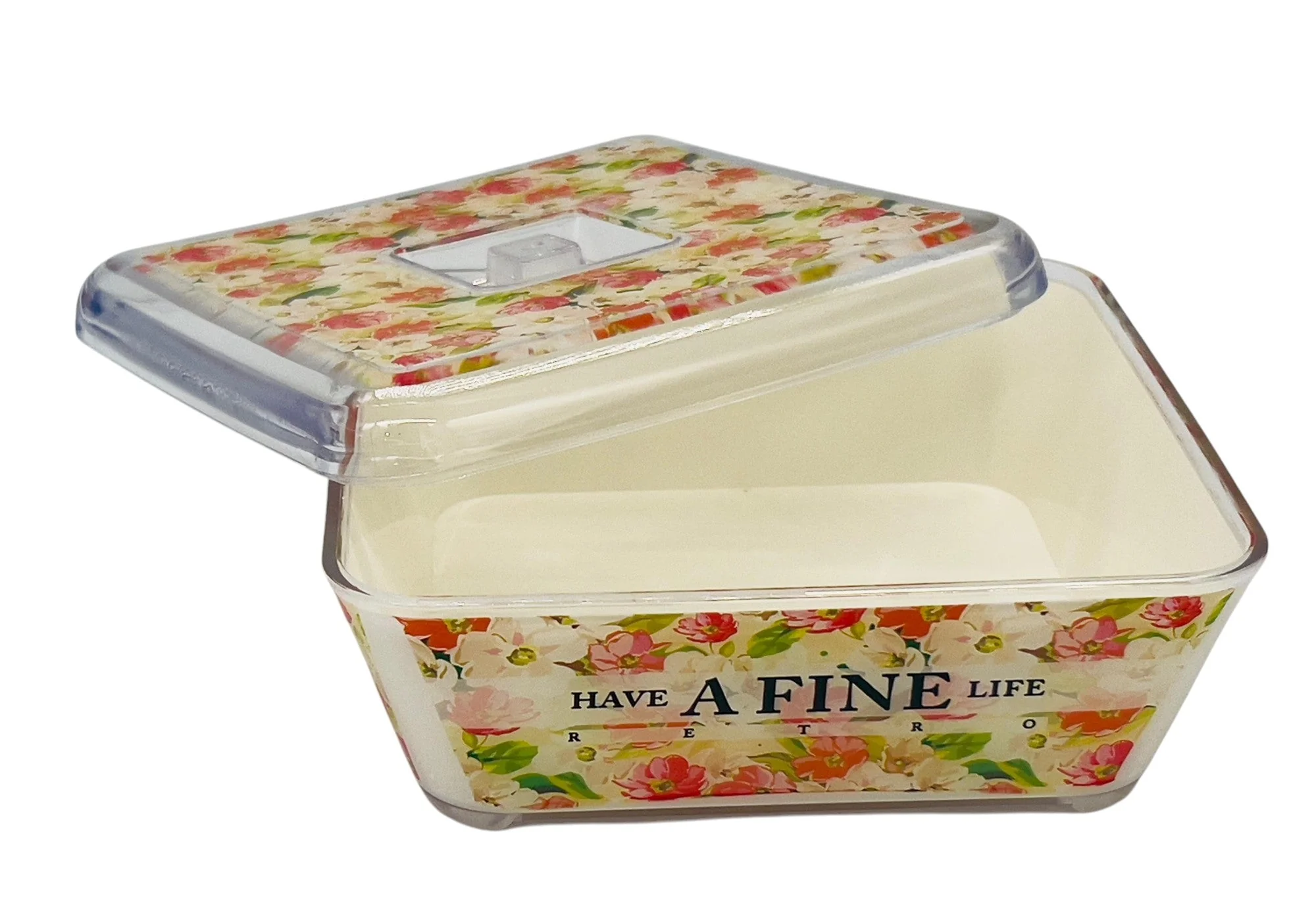 FOODBOWL Multipurpose Food Storage Bowl 850ml, Multicolour Floral Design-A370 - Image 3