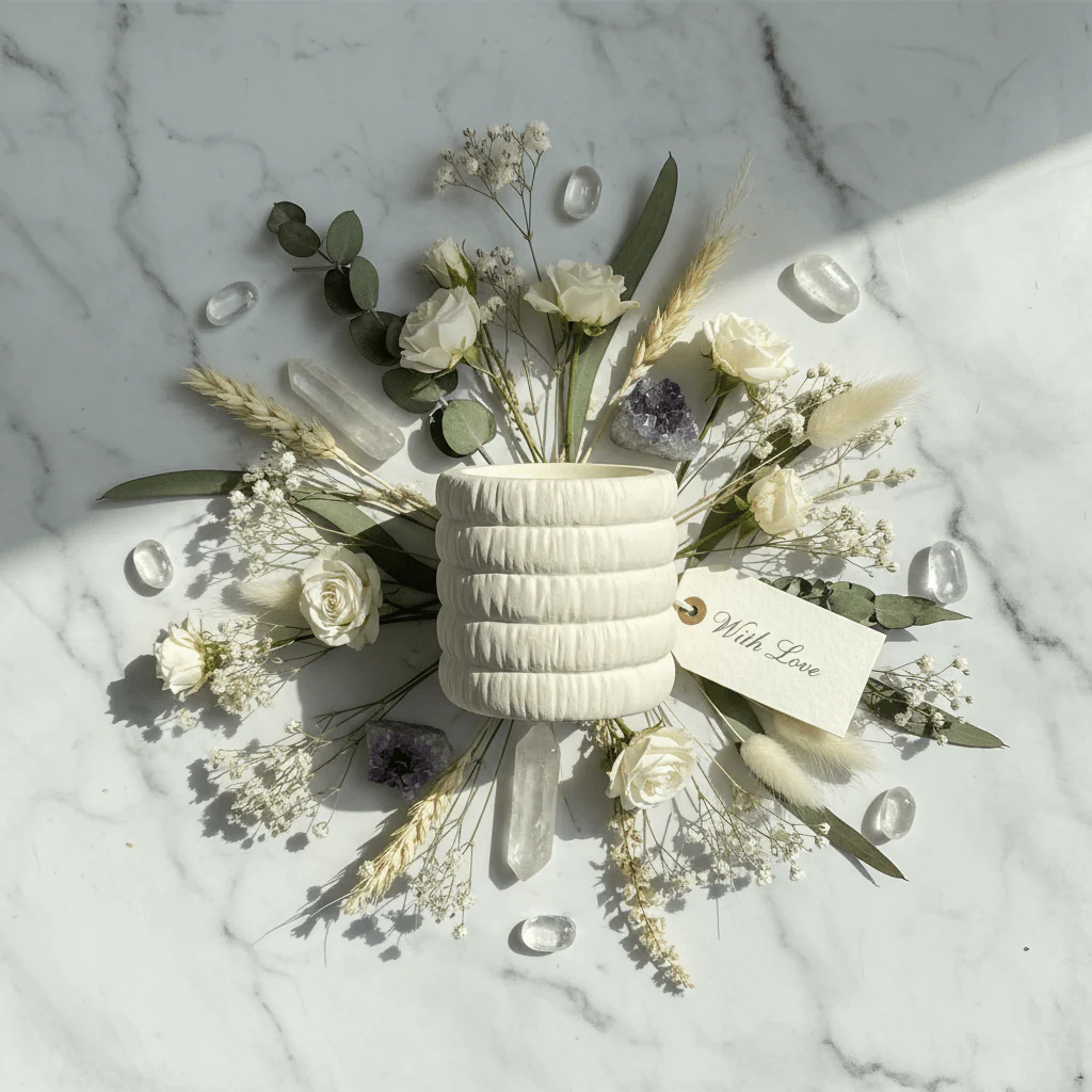 Fresh Touch Scented Candle — Cream Chalk Cup - Image 3
