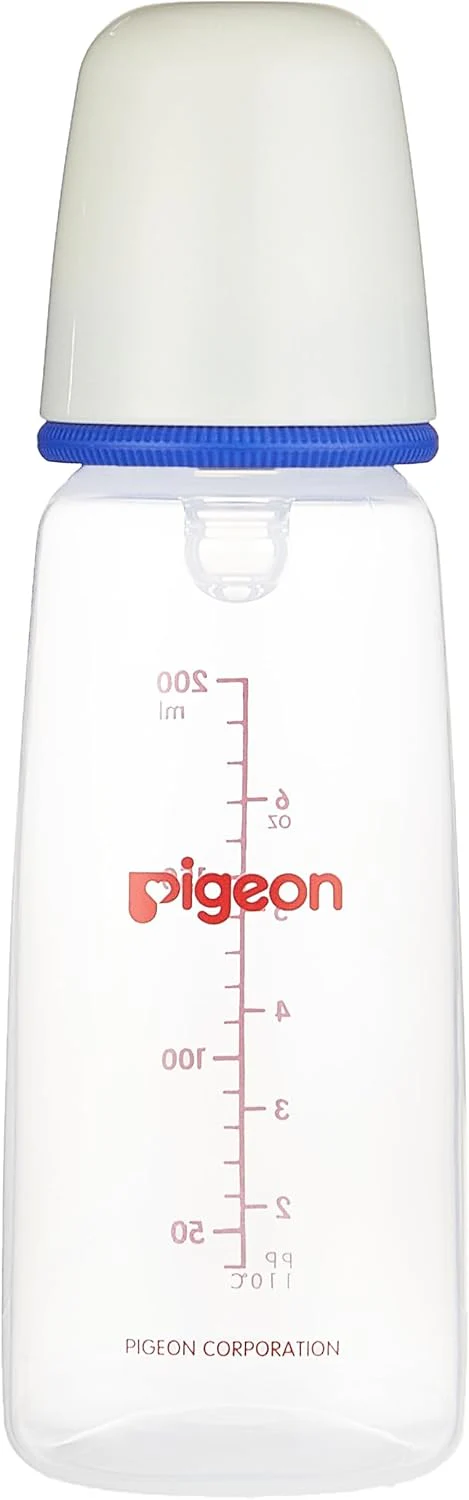Pigeon Slim Neck Ultra Soft Silicone Nipple & Bpa Free Plastic Feeding Bottle, Assorted Colors, 200ml