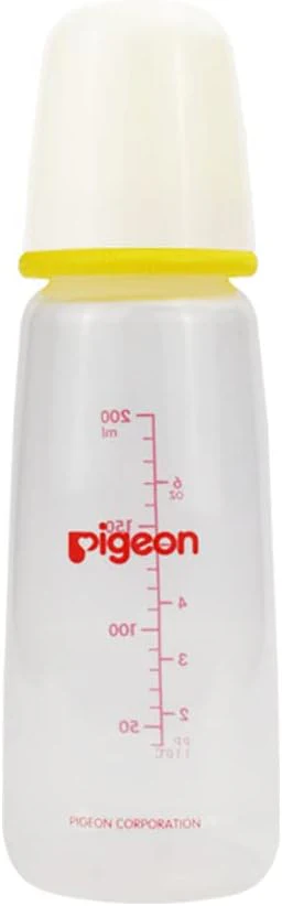 Pigeon Slim Neck Ultra Soft Silicone Nipple & Bpa Free Plastic Feeding Bottle, Assorted Colors, 200ml - Image 2
