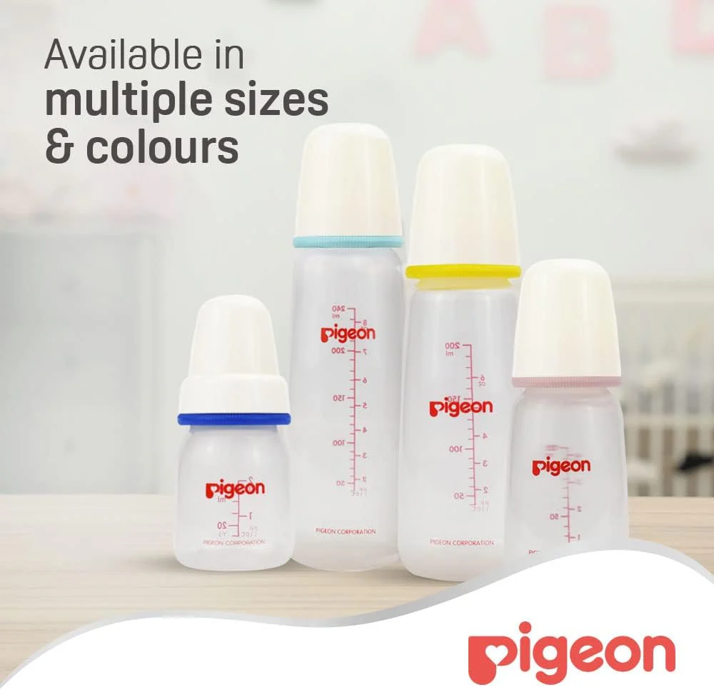 Pigeon Slim Neck Ultra Soft Silicone Nipple & Bpa Free Plastic Feeding Bottle, Assorted Colors, 200ml - Image 3