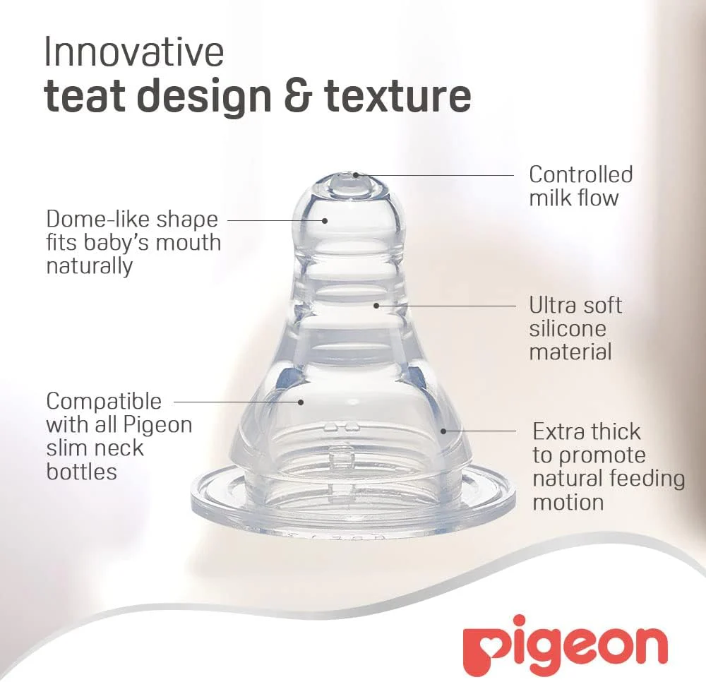 Pigeon Slim Neck Ultra Soft Silicone Nipple & Bpa Free Plastic Feeding Bottle, Assorted Colors, 200ml - Image 4