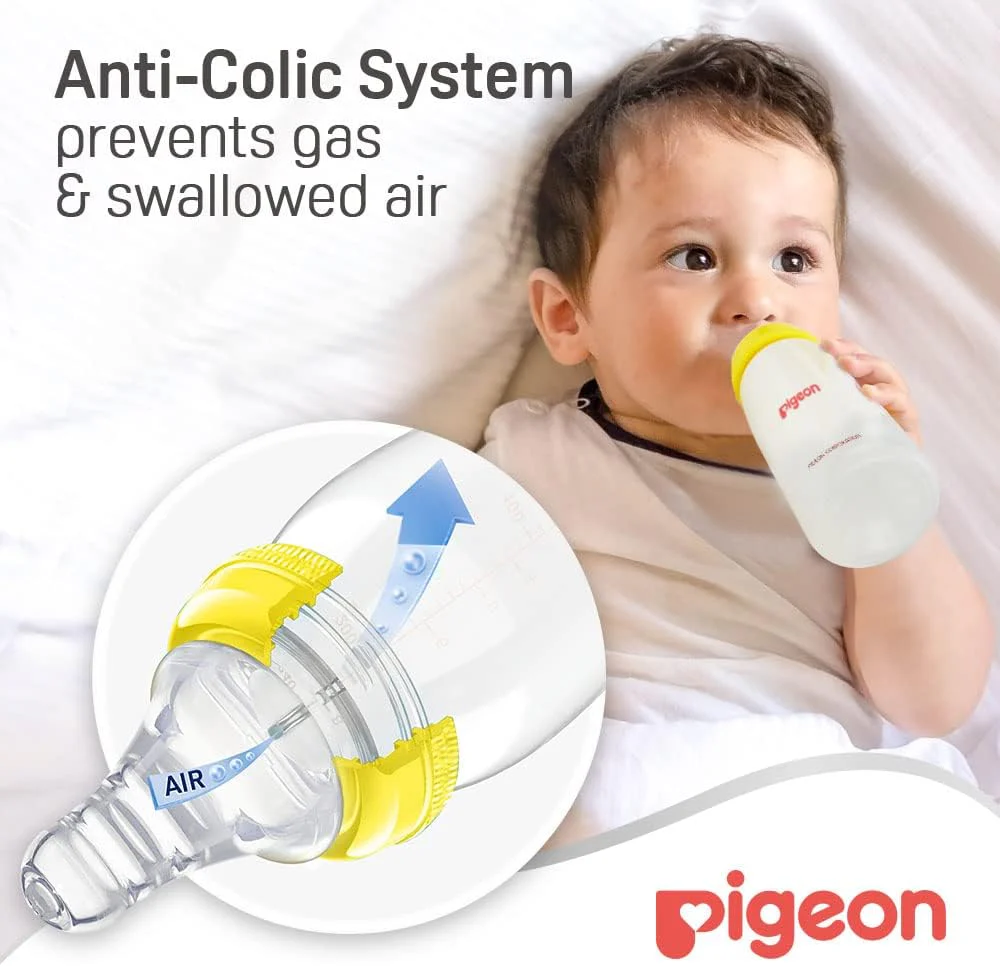 Pigeon Slim Neck Ultra Soft Silicone Nipple & Bpa Free Plastic Feeding Bottle, Assorted Colors, 200ml - Image 6