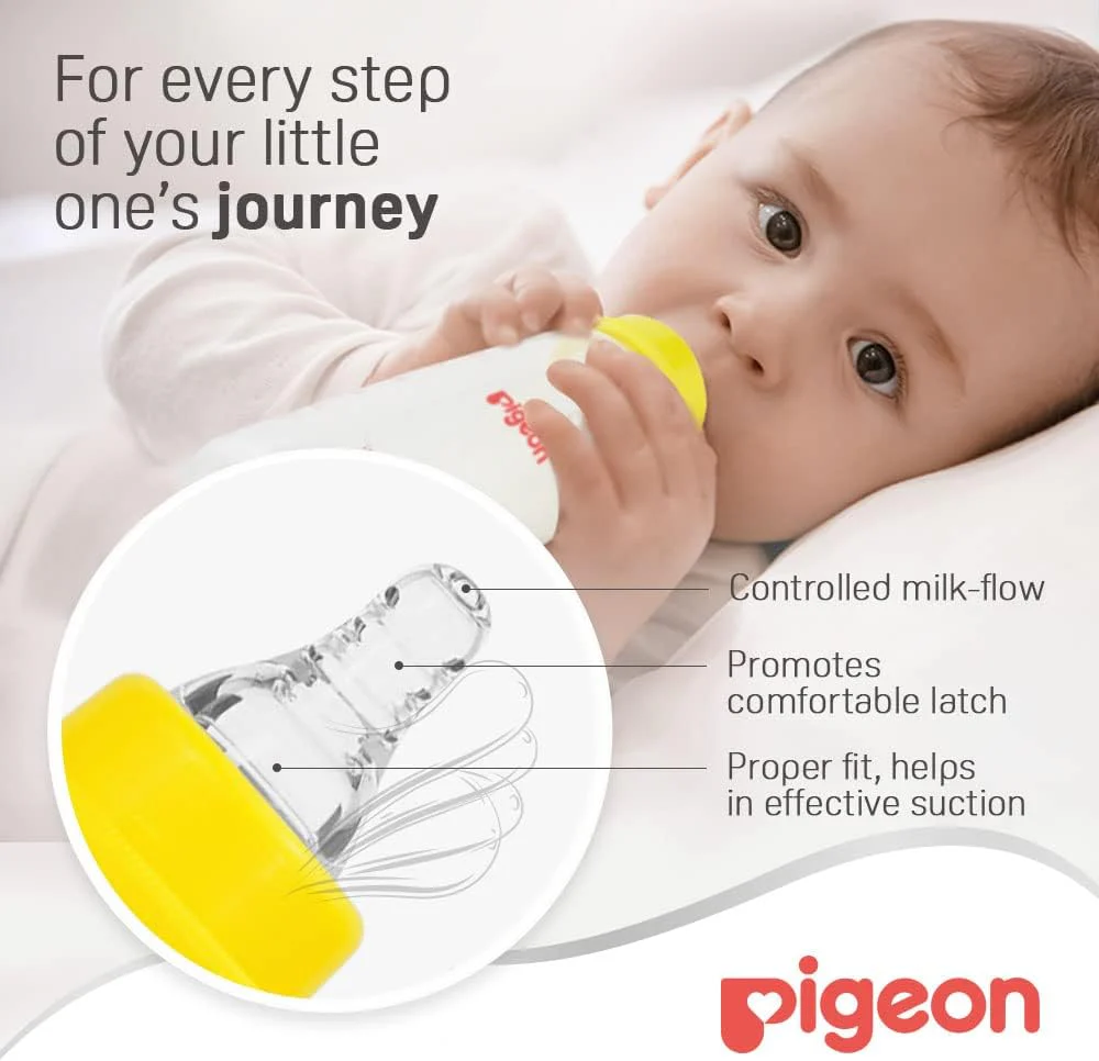 Pigeon Slim Neck Ultra Soft Silicone Nipple & Bpa Free Plastic Feeding Bottle, Assorted Colors, 200ml - Image 7