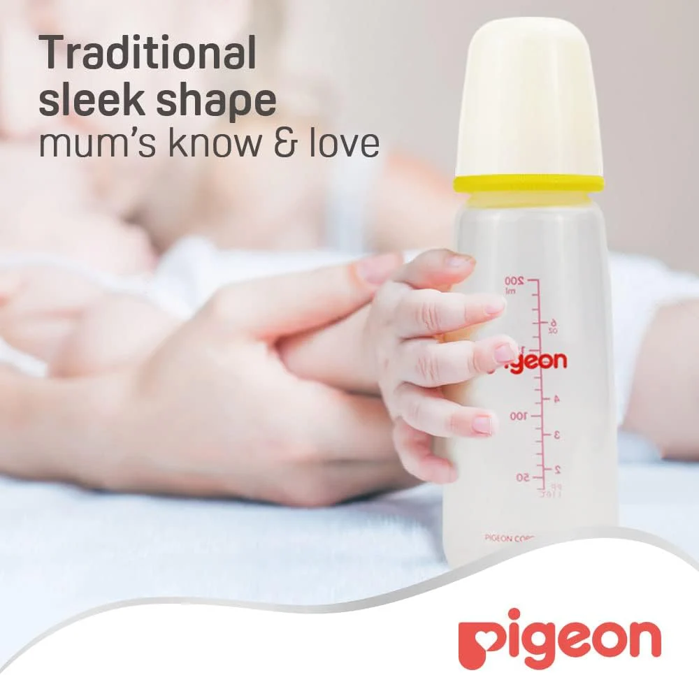 Pigeon Slim Neck Ultra Soft Silicone Nipple & Bpa Free Plastic Feeding Bottle, Assorted Colors, 200ml - Image 8