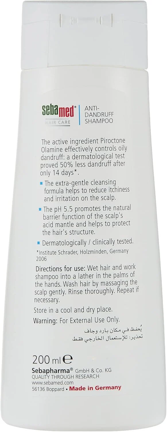 Sebamed Anti-Dandruff Shampoo 200ml – pH 5.5 | For Oily & Dandruff-Prone Scalp - Image 2