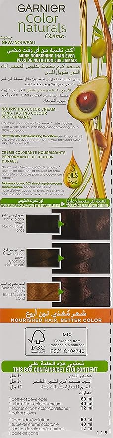 Garnier Color Naturals 4.15 Brownie Chocolate Hair color, 112 ml - Image 3