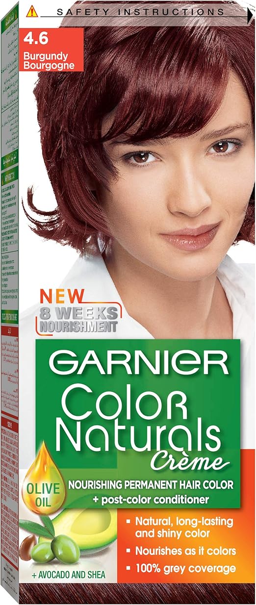 Garnier Color Naturals, 4.6 Burgundy , Permanent Hair Color