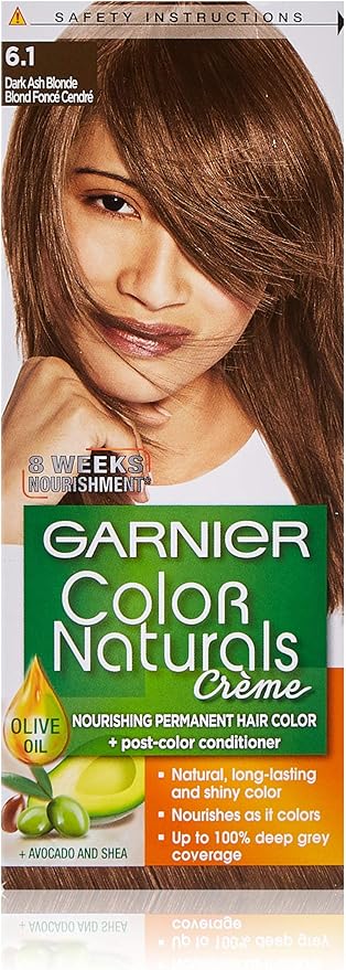 Garnier Color Naturals, 6.1 Dark Ash Blonde, Permanent Hair Color