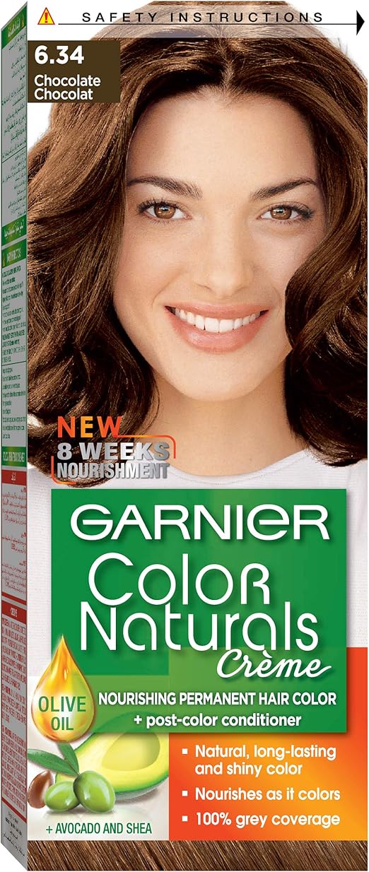 Garnier Color Naturals, 6.34 Chocolate, Permanent Hair Color