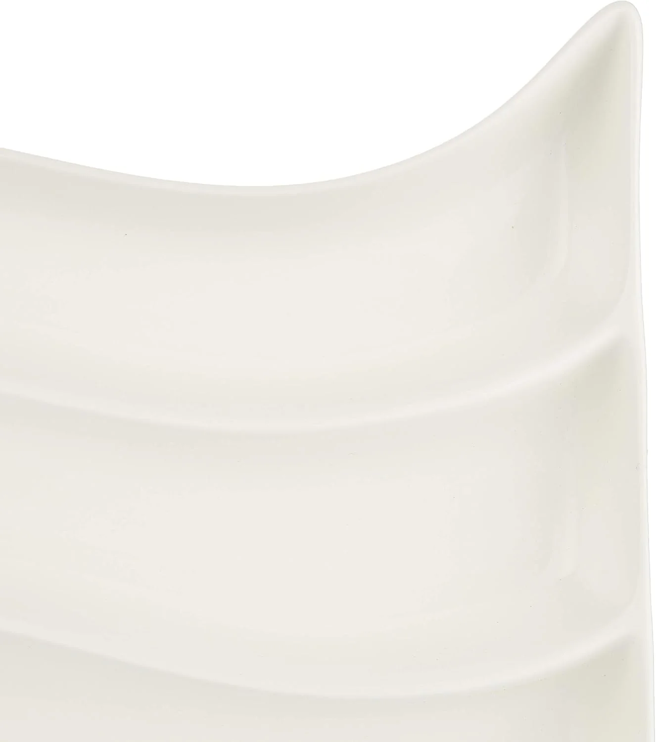 Symphony Collection – 29 cm White Ceramic Three-Section Plate - Image 3