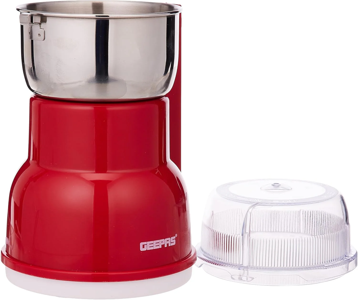 Geepas 150W Electric Coffee Grinder - Stainless Steel Blade |Stainless Steel Cup for Grinding, GCG5440 Overheat Protection | Removable Steel Bowl - Image 2