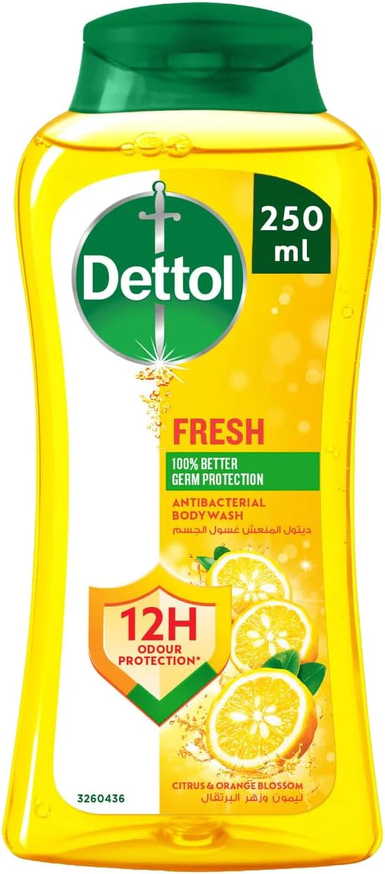 Dettol Fresh Shower Gel & Body Wash, Citrus & Orange Blossom, 250ml