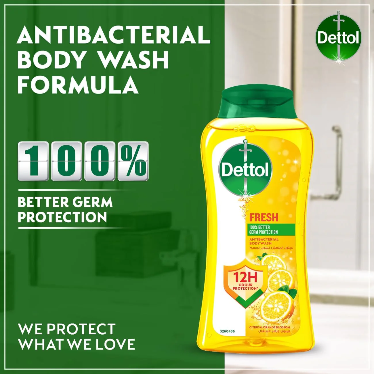 Dettol Fresh Shower Gel & Body Wash, Citrus & Orange Blossom, 250ml - Image 2
