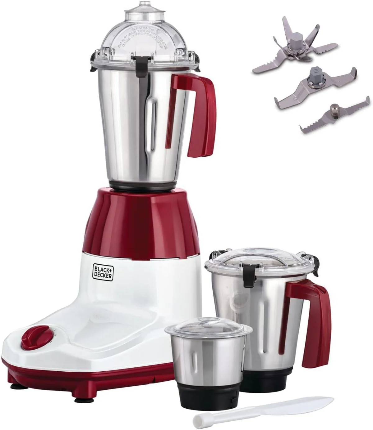 BLACK+DECKER 3-in-1 Multifunctional 750W Mixer Grinder with 3 Jars Set: Blender, Wet Dry Grinder and a Chutney Jar MG750-B5
