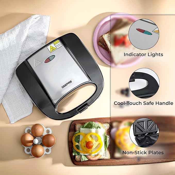 Geepas Sandwich Maker - Gsm6002 - Image 6