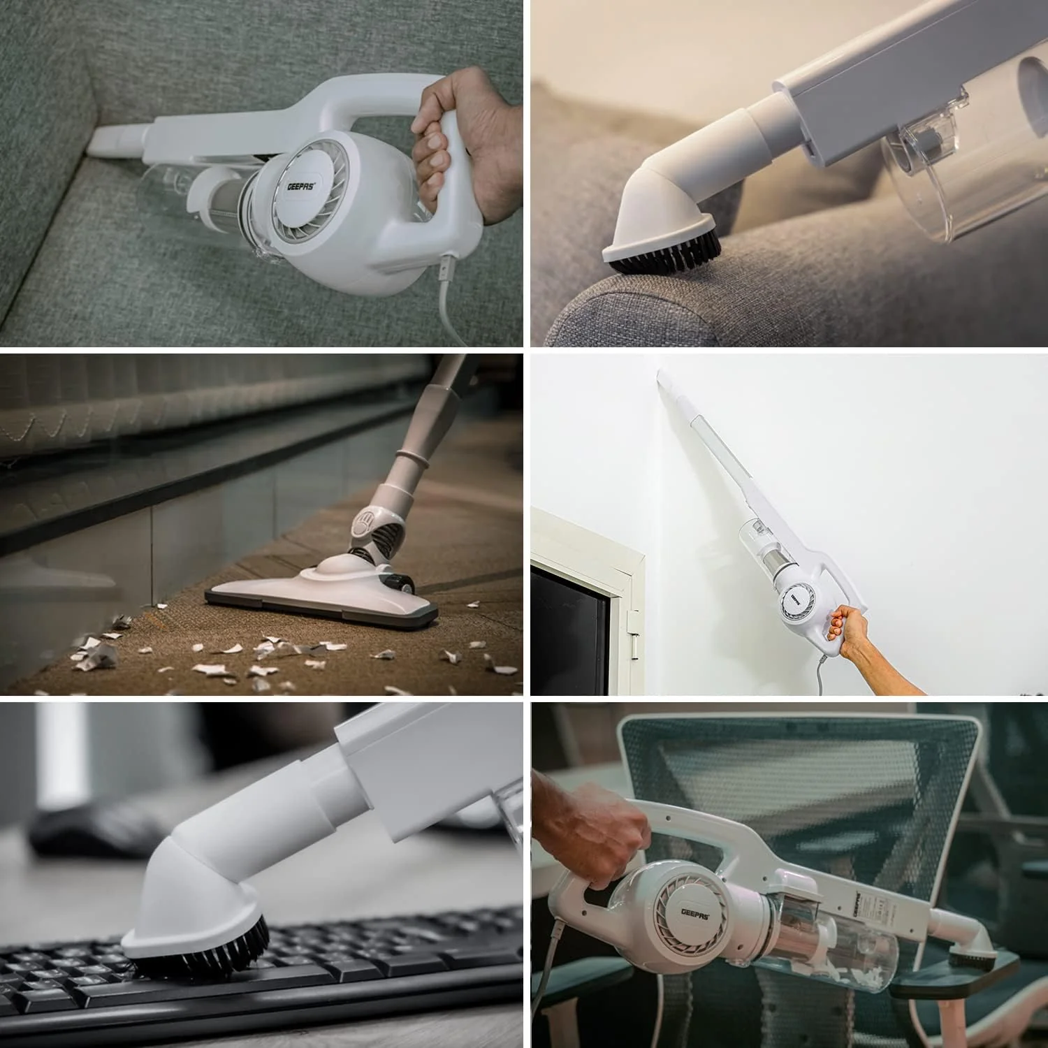 GEEPAS Vacuum Cleaner 0.9L Dust Bag Capacity, 600W Powerful Motor GVC2596N - Image 5