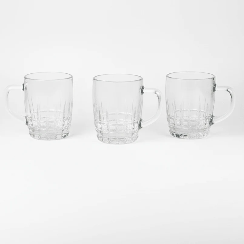 Germax Classic Tea Cup Glass Set of Three Pieces with 150 ml