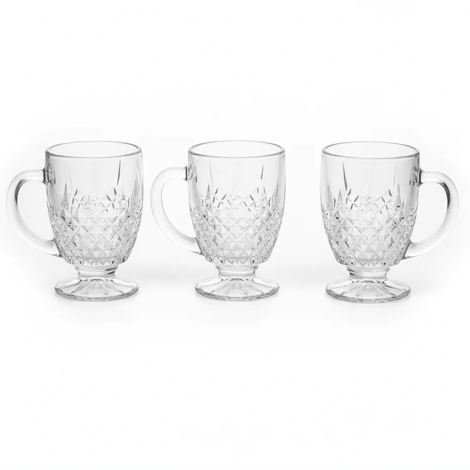 Germax Everyday Use Tea Glass Set of Three Pieces with 200 ml