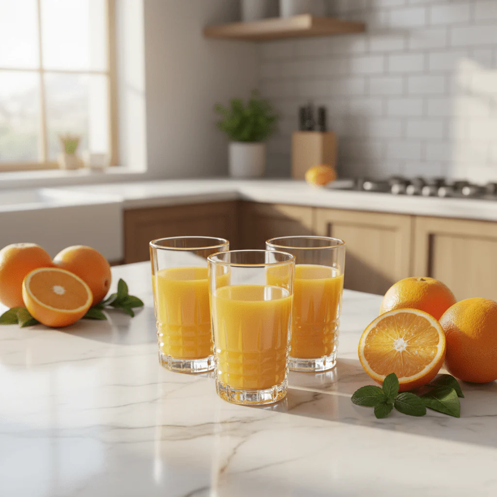 Germax Premium Highball Glass Tumblers – Tall Clear Drinkware Set for Juice & Cocktails, 3 Pieces, 277 ml