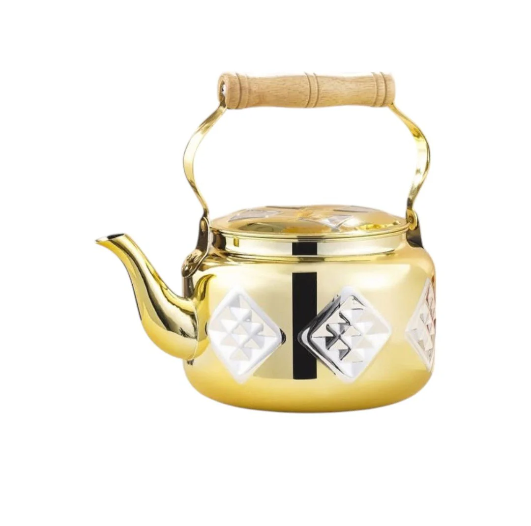 GERMAX Stainless Steel Tea Kettle 1000ml, Gold/Silver