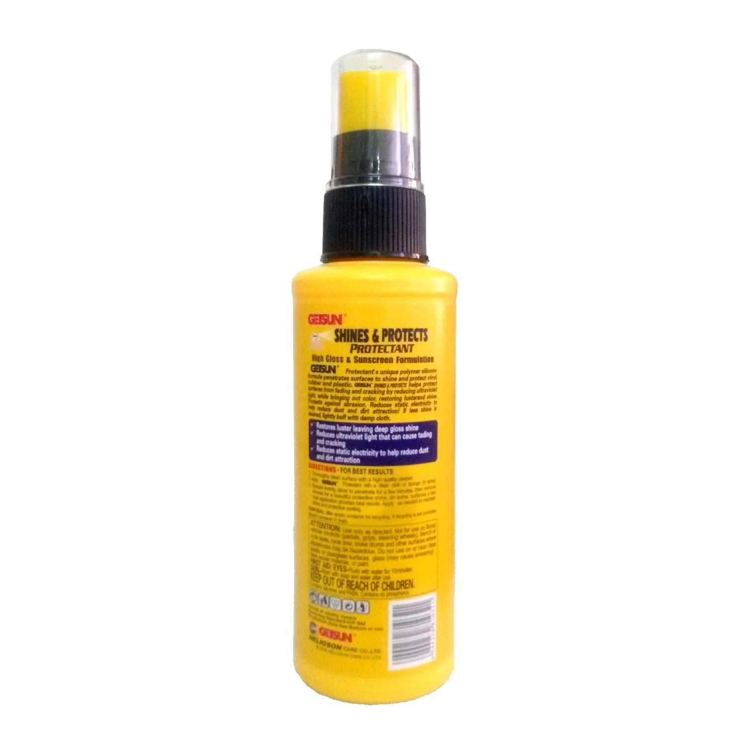 Getsun Shines & Protects Protectant for Vinyl, Rubber & Plastic - High Gloss & Sunscreen Formulation-118ML - Image 2
