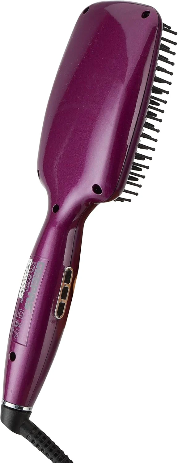 Geepas Harir Brush 50W - Straightener Brush With Ceramic Anti Scald Hair Brush, Travel Voltage Brush With Led Display And Heating Function (Max 230 Degree Celsius) - Image 2