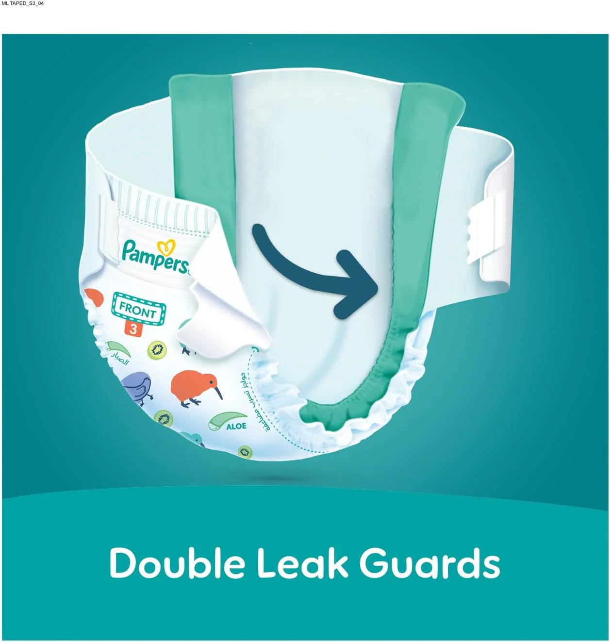 Pampers Rash Protection, Size 3, 6-10 kg, Mega Pack, 68 Diapers - Image 3