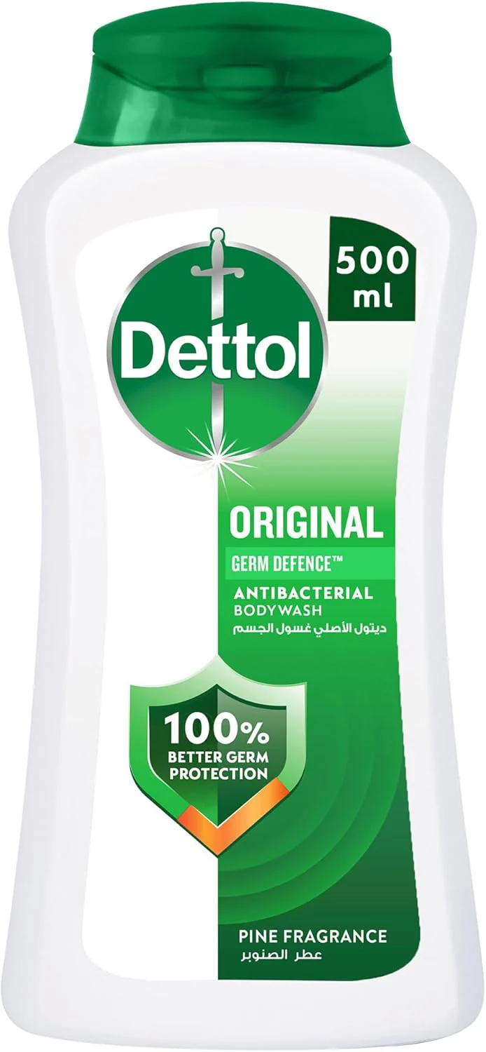Dettol Original Shower Gel & Body Wash, Pine Scent, 500ml