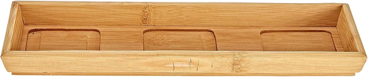 Symphony White Ceramic Square Serving Bowl Set – 3 Pieces with Bamboo Tray 150 Ml - Image 3